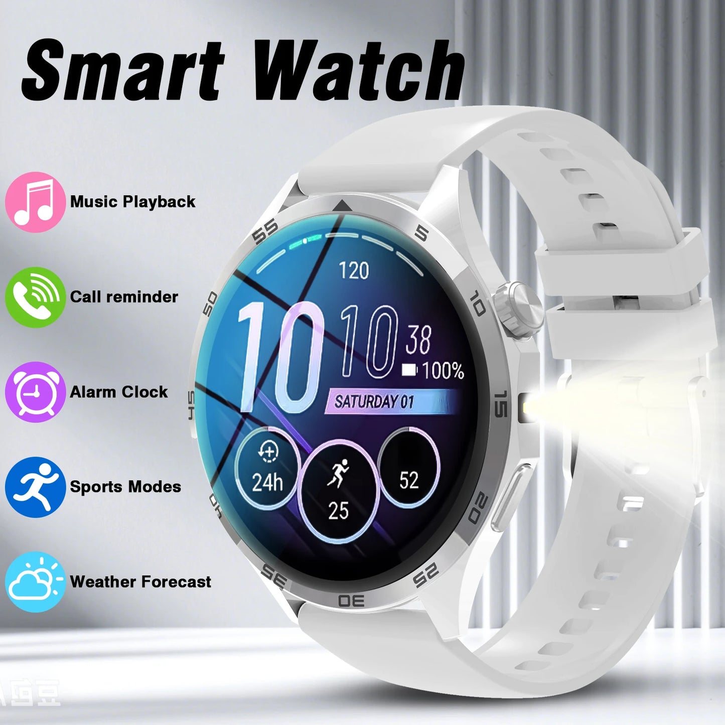 2026 New Smart Watch Men 1.52" HD IPS Screen Bluetooth Call Fitness Tracker Heart Rate Monitor Sports Smartwatch Gift