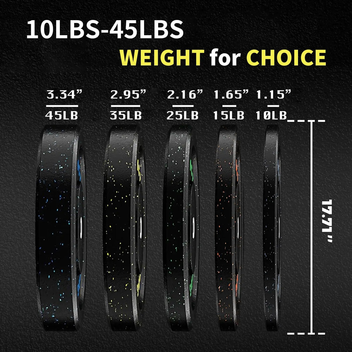Rubber Bumper Weight Plates for Strength Training Workouts