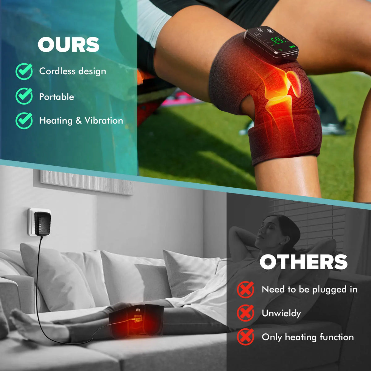 Hailicare Knee Heating Massager With Vibration And Hot Compress