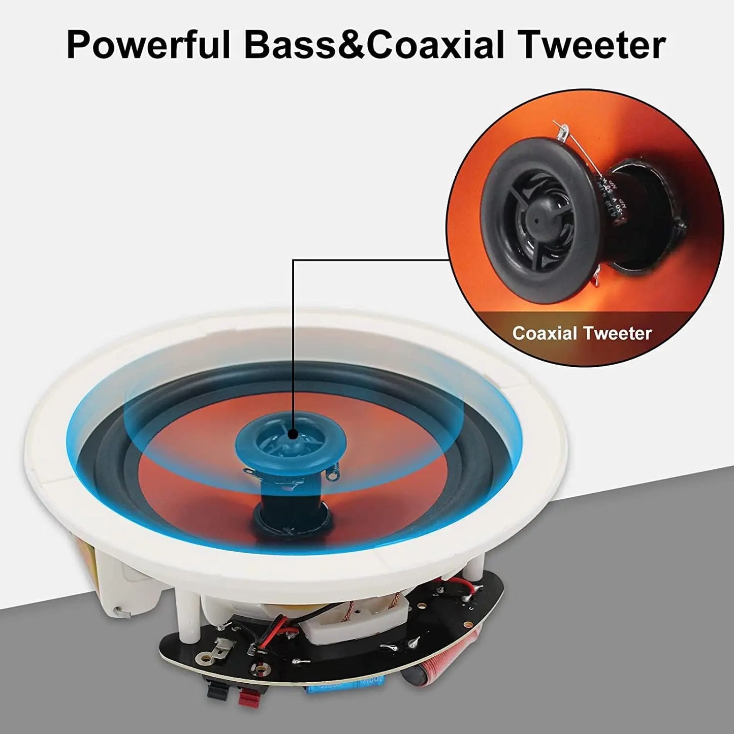 Herdio Ceiling Bluetooth Speaker System With Amplifier