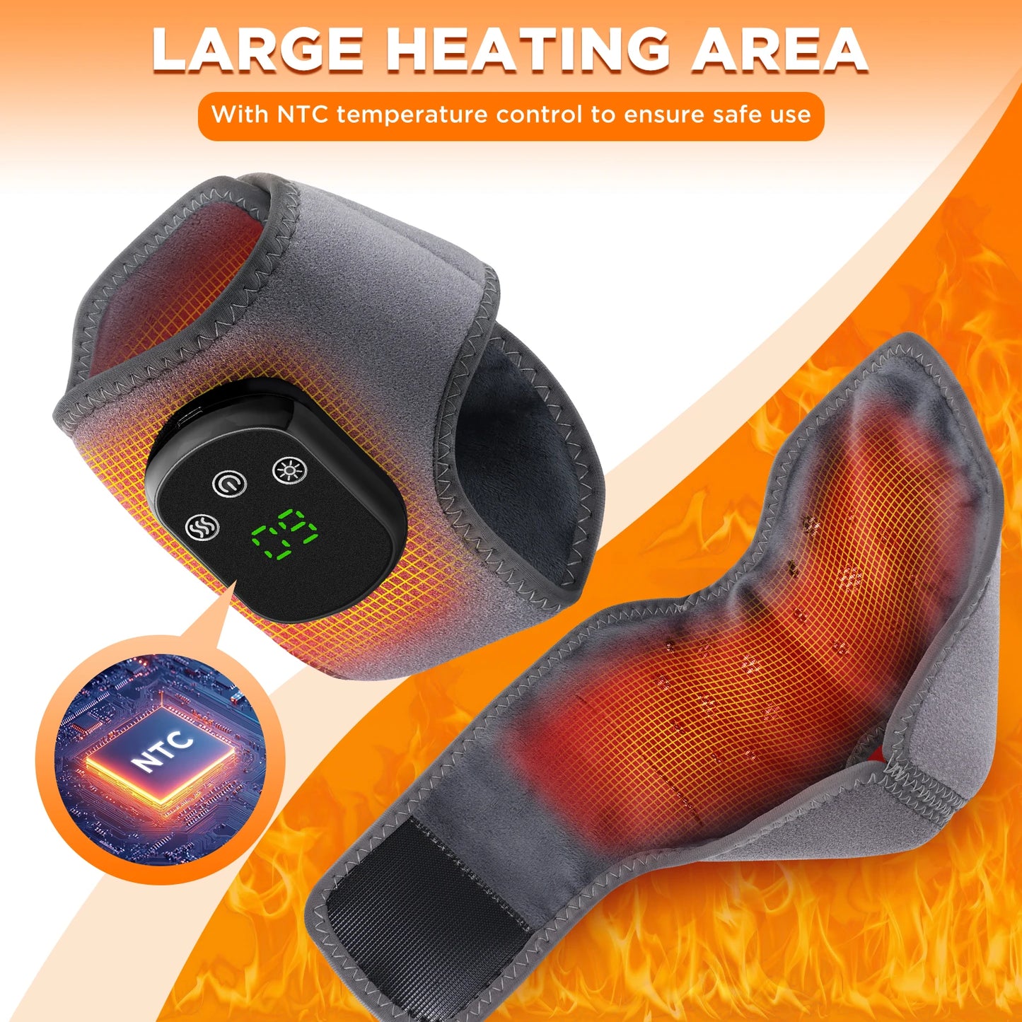 Heating Ankle Massage Belt Electric Hot Compress Vibration Massage Foot Ankle Guard Band Support Brace