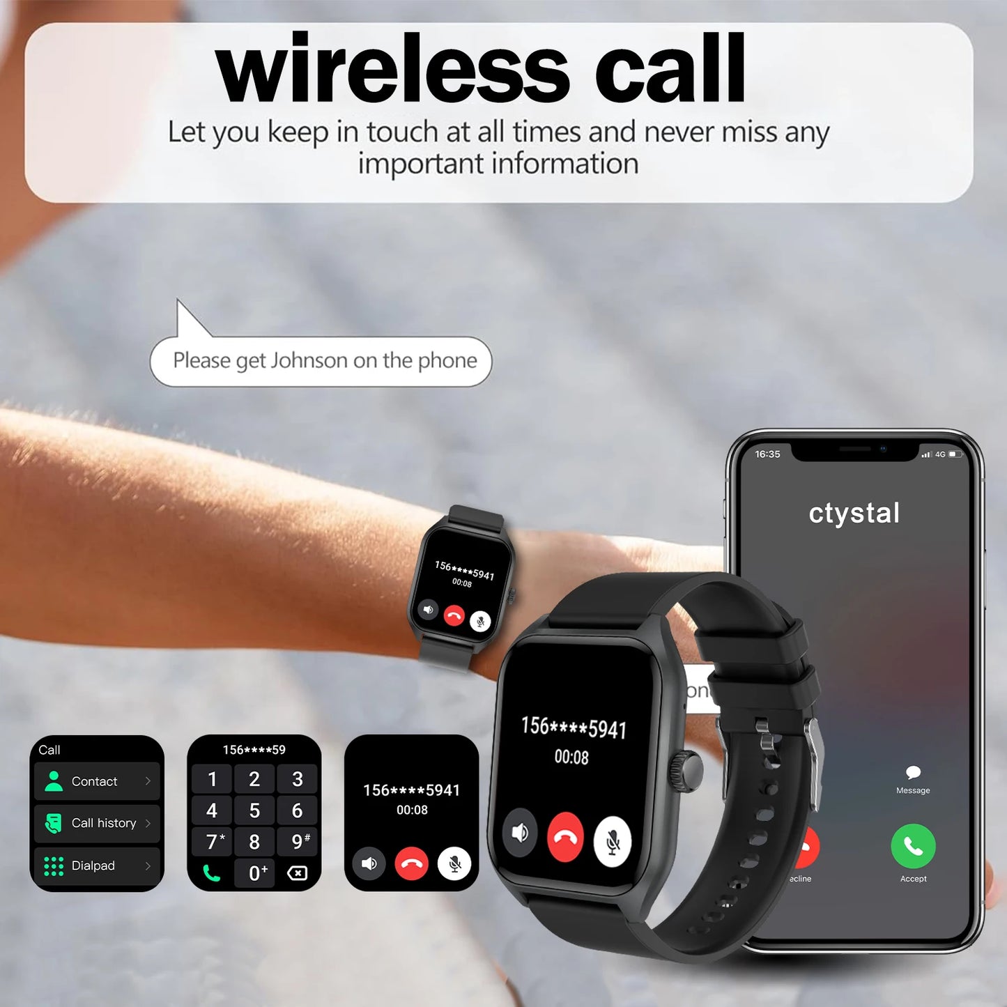 AI Voice Assistant Smartwatch With Heart Rate Monitor And Sleep Tracking