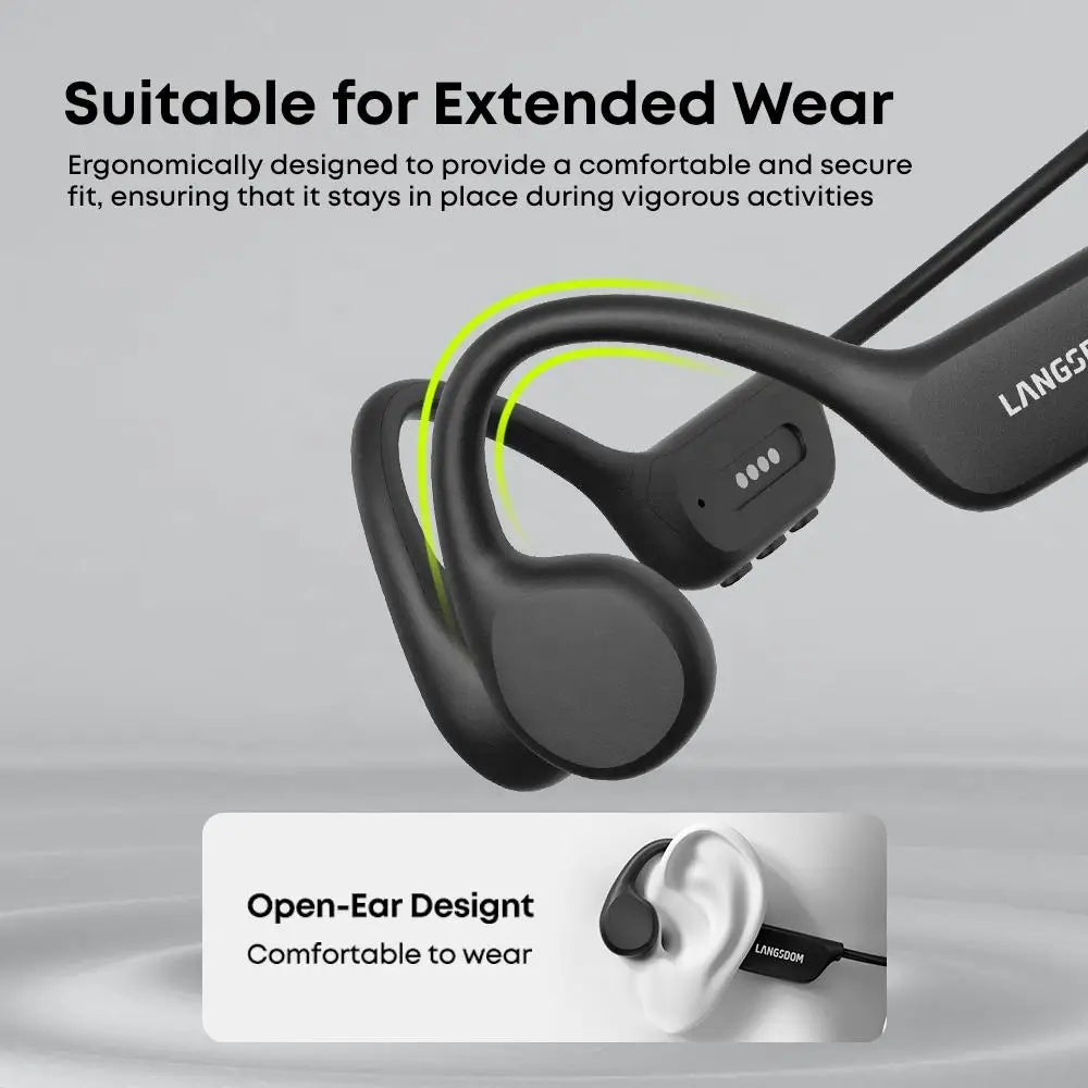 Bone Conduction Bluetooth Headphones IPX8 Waterproof With 32G TF Card