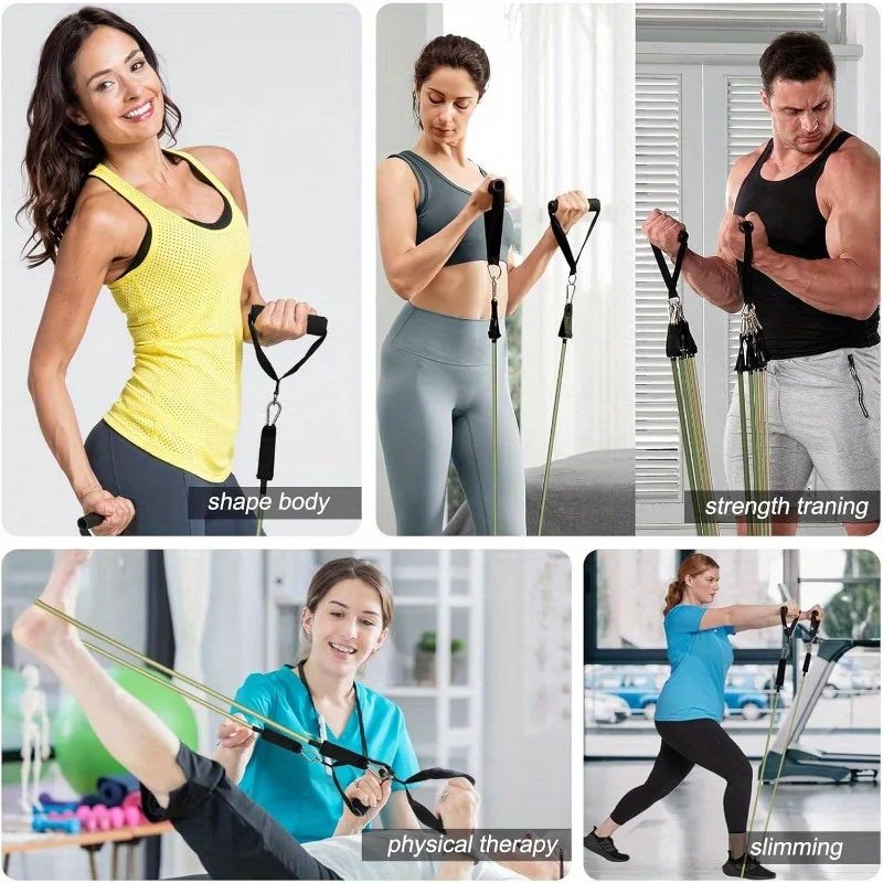 Resistance Bands Set With Door Anchor Handles And Ankle Straps