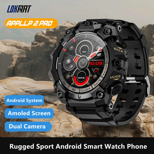 Lokmat Appllp 2 Pro Rugged Android Smartwatch 4G Dual Camera