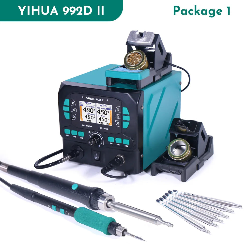 YIHUA 992D-II Precision Hot Air Soldering Station For Electronics Repair