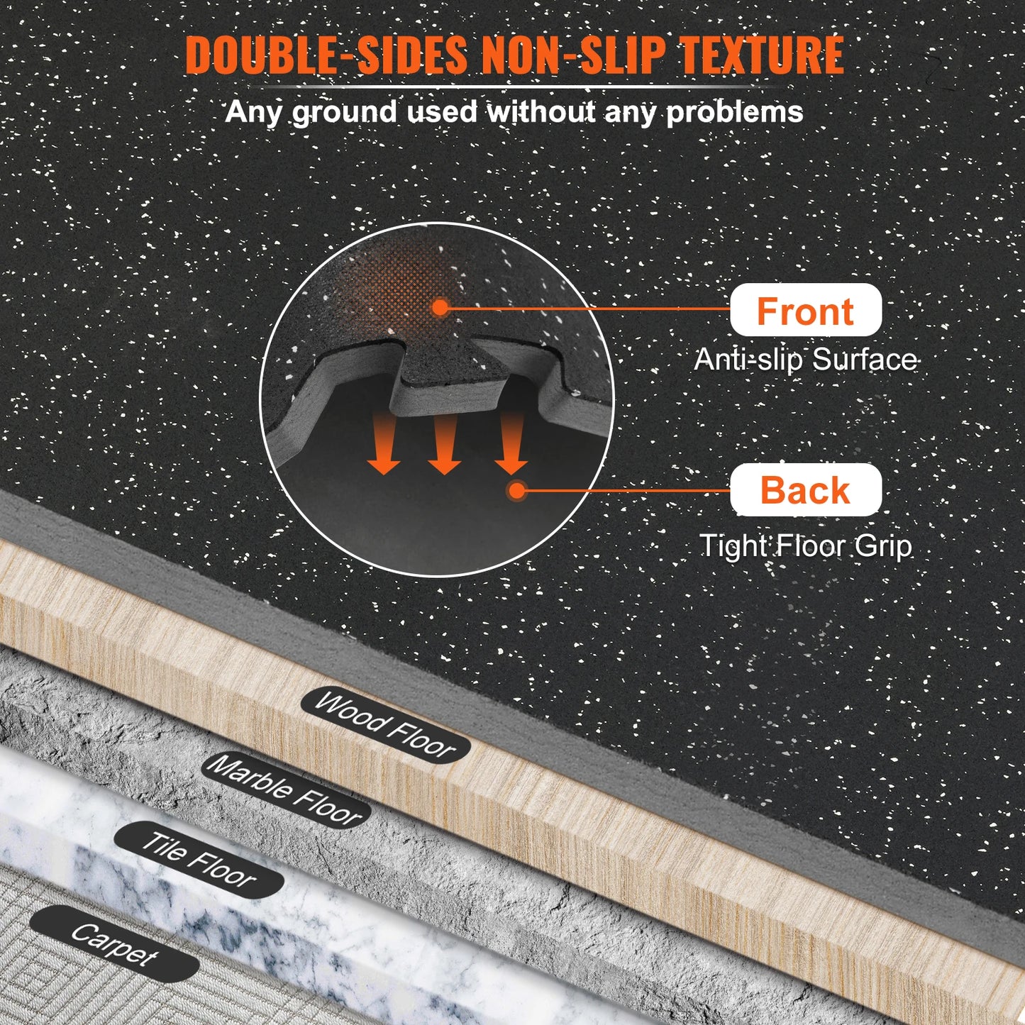 Interlocking Gym Floor Mats EVA Foam Rubber Top Waterproof