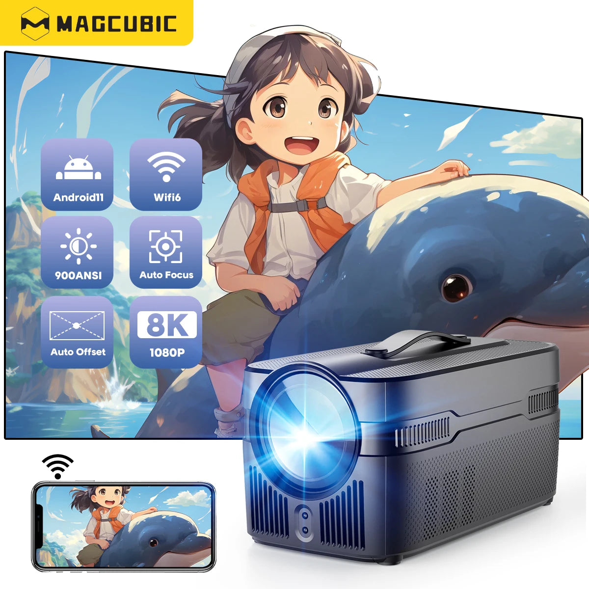 Magcubic Auto Focus Ultra Short Throw Projector