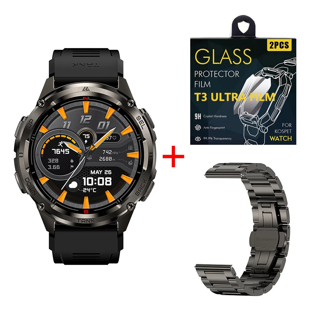 KOSPET Tank T3 Ultra 2 GPS Smartwatch IP69K Waterproof AMOLED