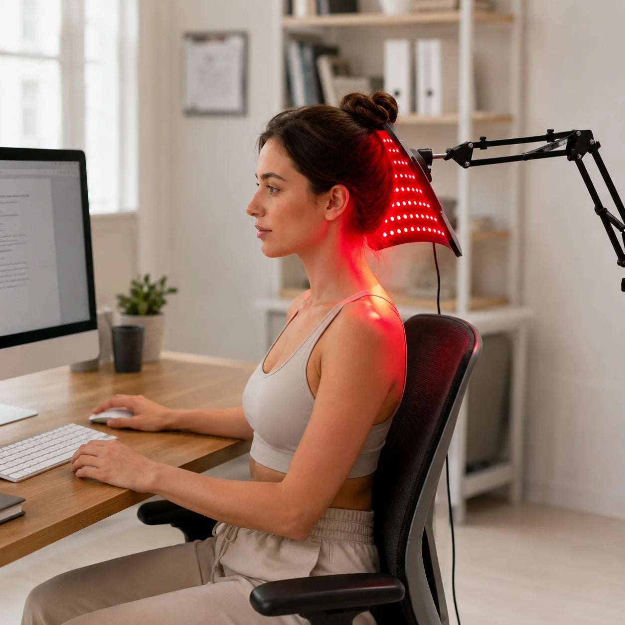 Near Infrared Red Light Therapy Panel With Timer And Stand