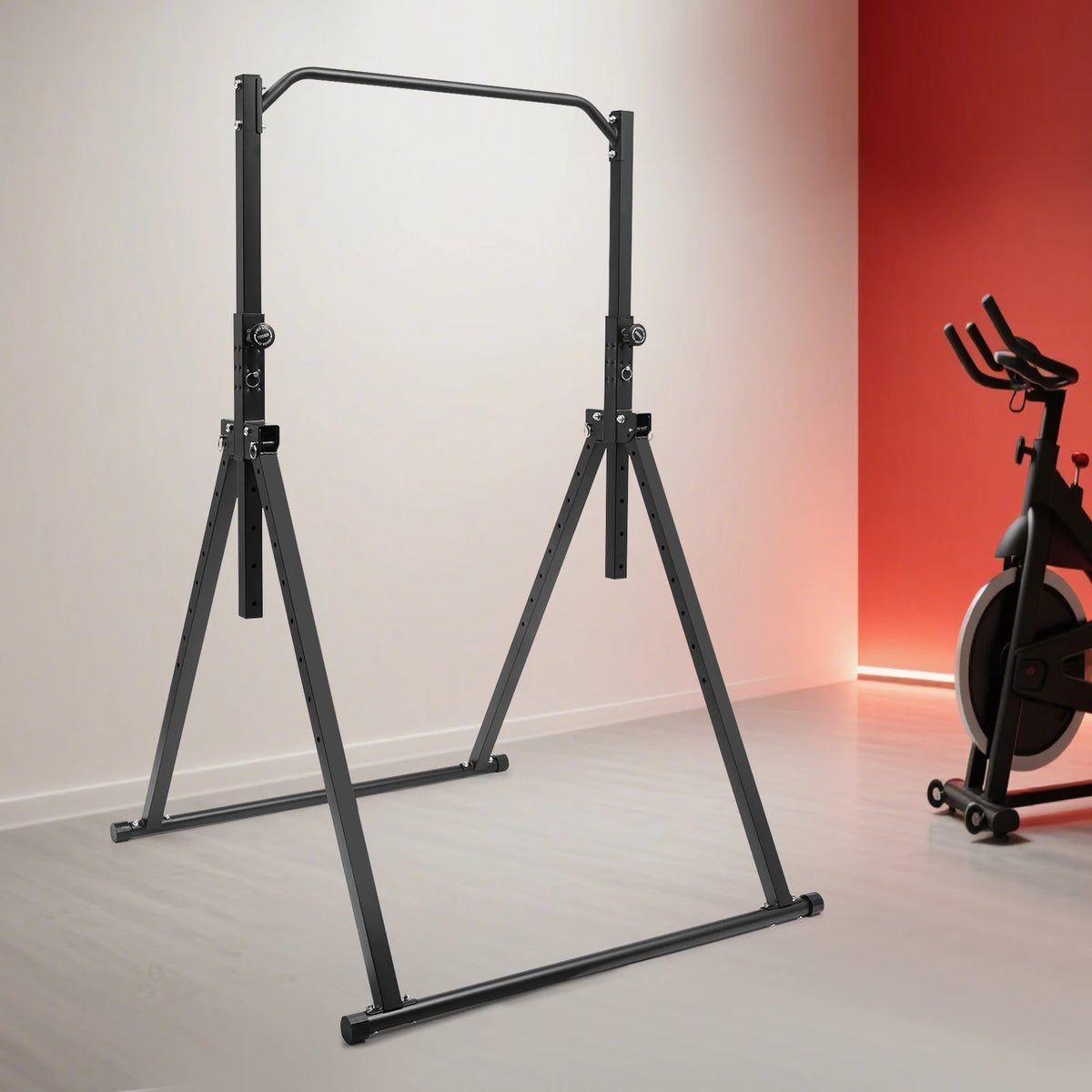 Triangular Power Tower Pull Up Station for Strength Training