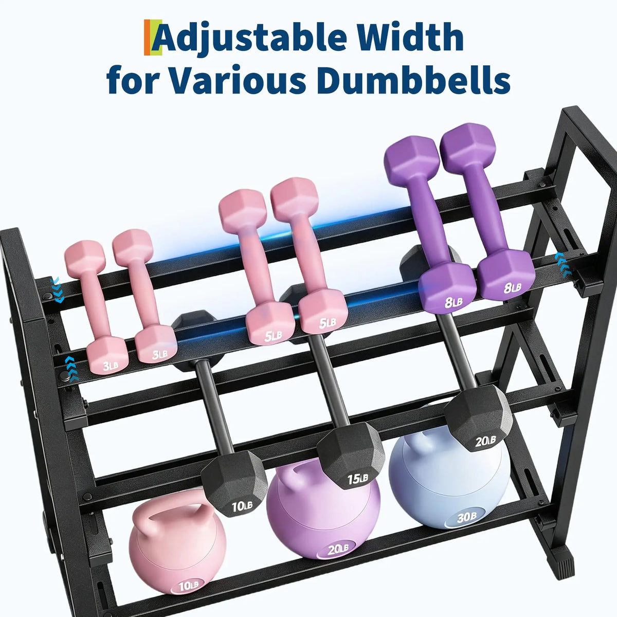 HiMISS Trapezoidal Frame Dumbbell Rack for Strength Training