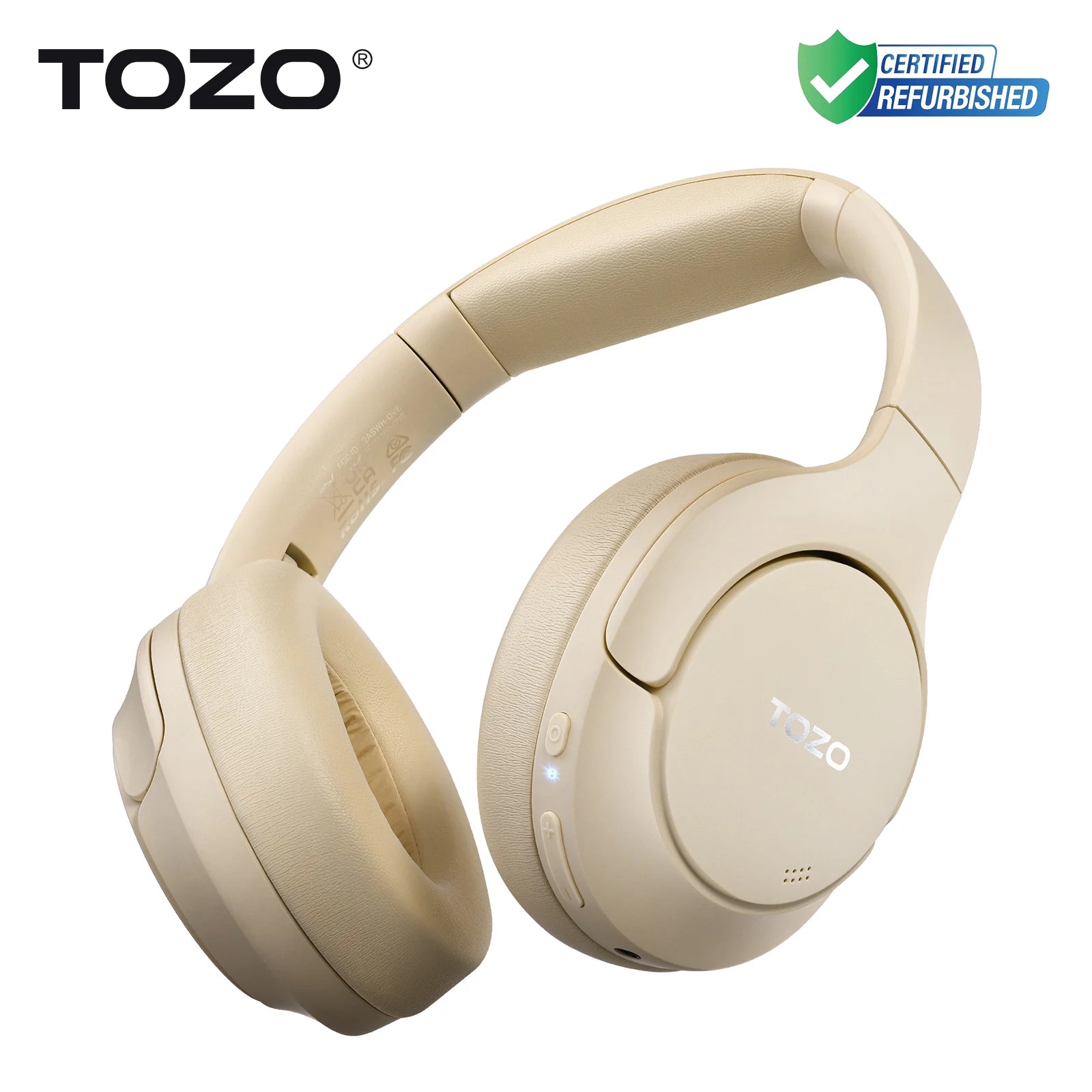 TOZO Refurbished Hi-Res Over Ear Headphones Hybrid ANC