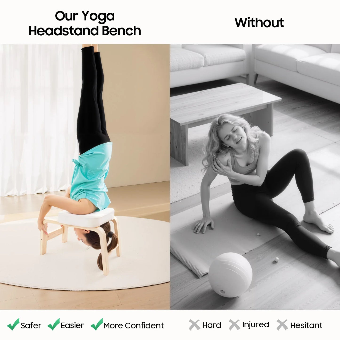 Yoga Headstand Bench Inversion Stool 440lbs