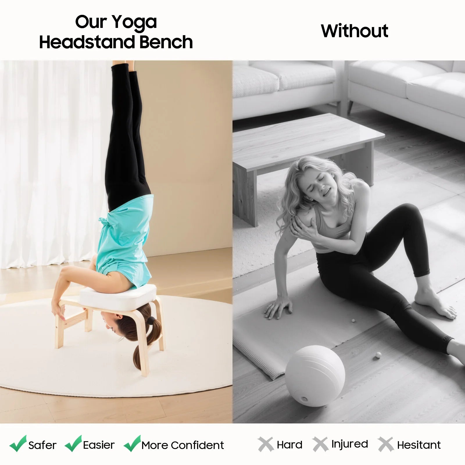 Yoga Headstand Bench Inversion Stool 440lbs