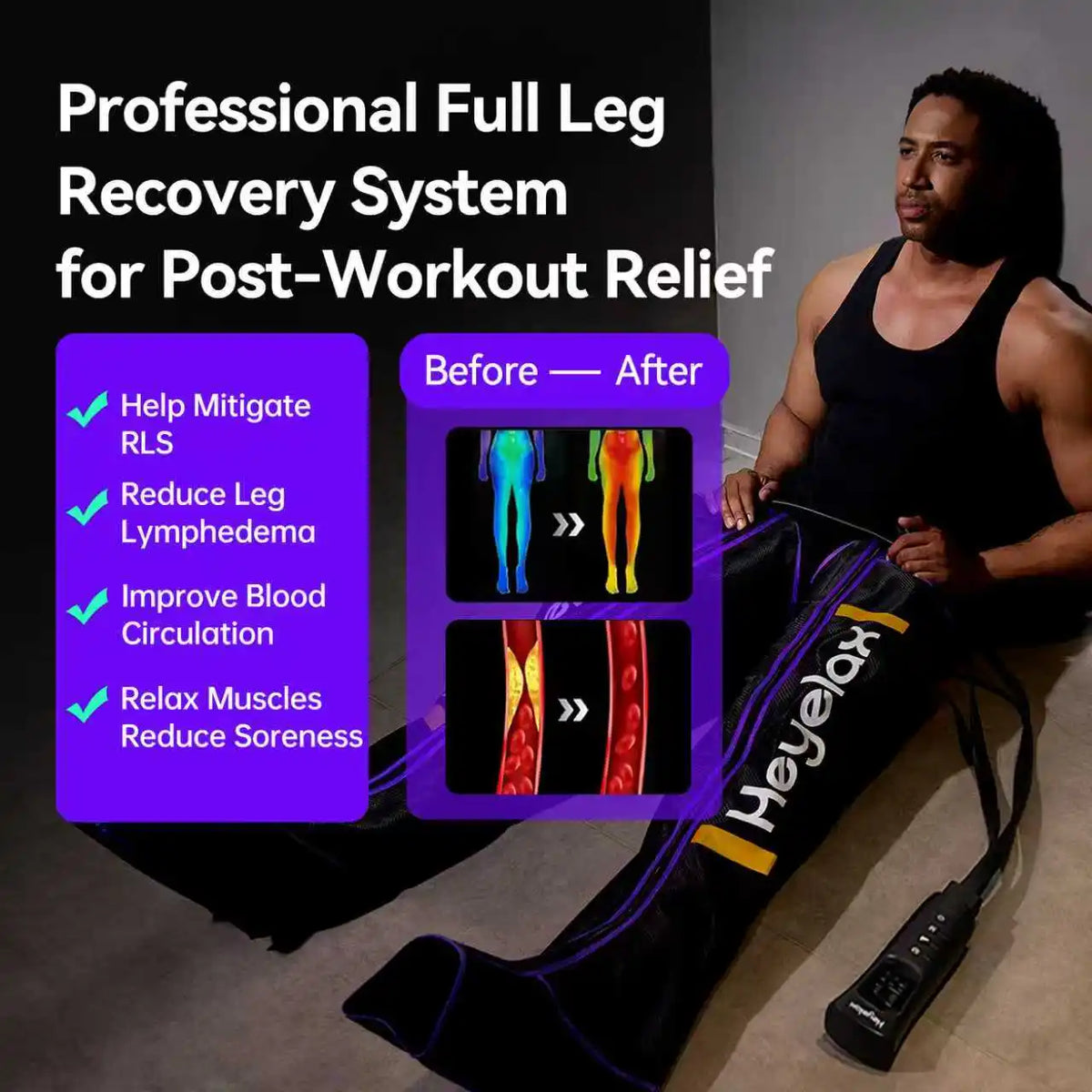 Leg Compression Massager for Circulation and Pain Relief,Air Compression Boots