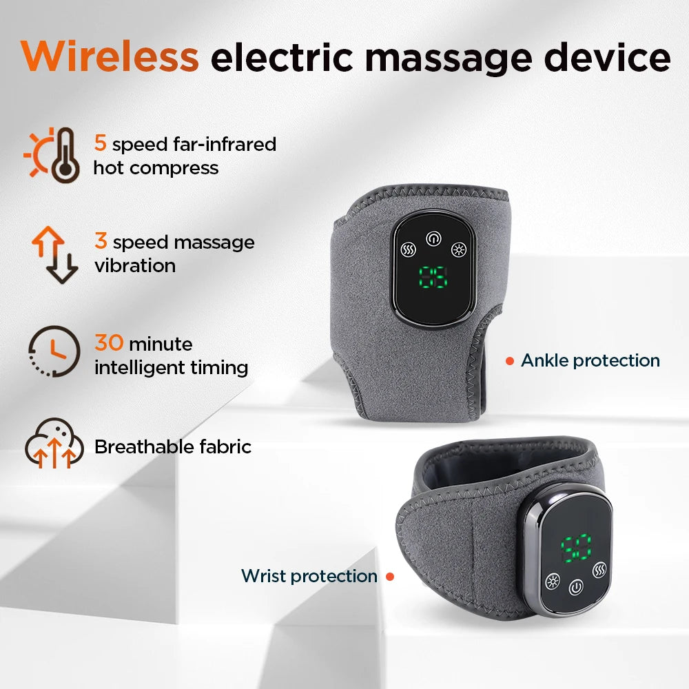 Electric Cordless Heated Ankle Wrist Guard Massager