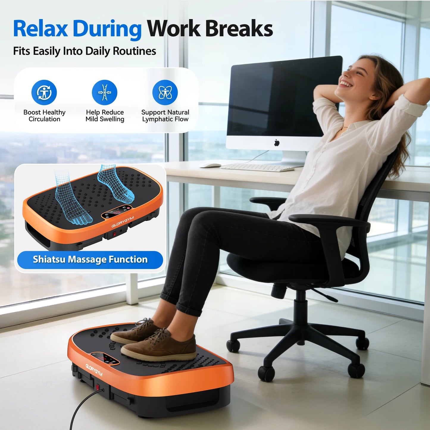 Vibration Plate Exercise Machine With 120 Levels And Quiet Operation