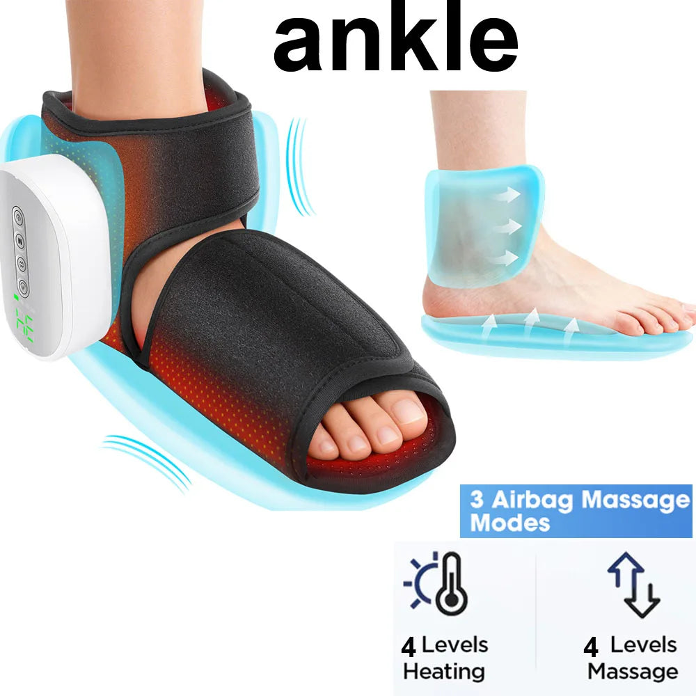 Heating Ankle Massage Belt Electric Hot Compress Vibration Massage Foot Ankle Guard Band Support Brace