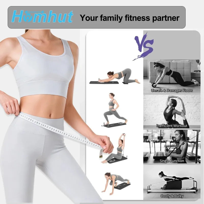Foldable Multifunctional Workout Board with Resistance Bands and Core Trainer