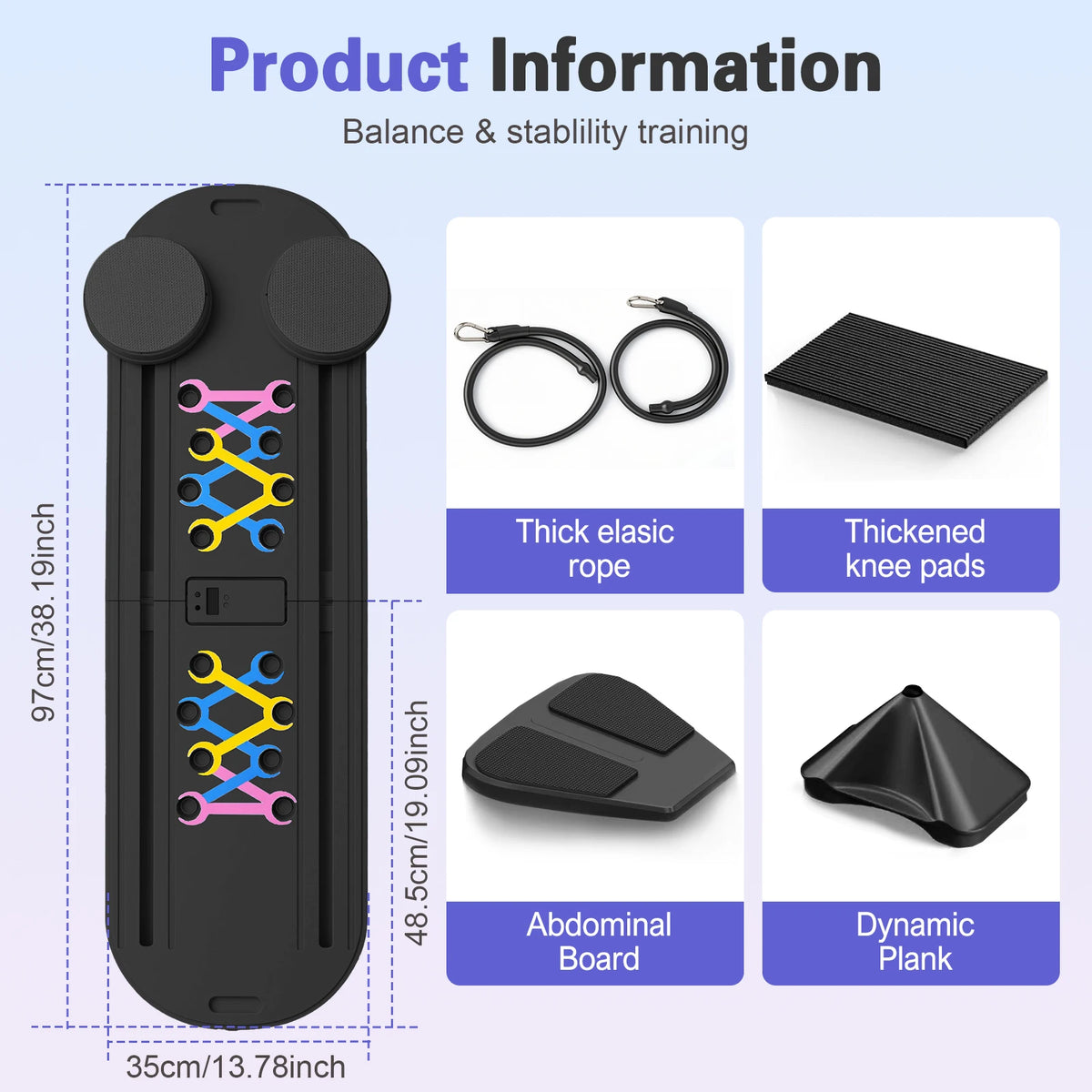 Multifunctional Pilates Board for Full Body Strength and Core Training