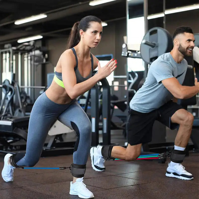 Elastic Ankle Resistance Band Set For Leg And Glute Workouts