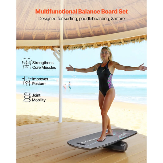 Balance Board Trainer with Roller for Adult Balance Training