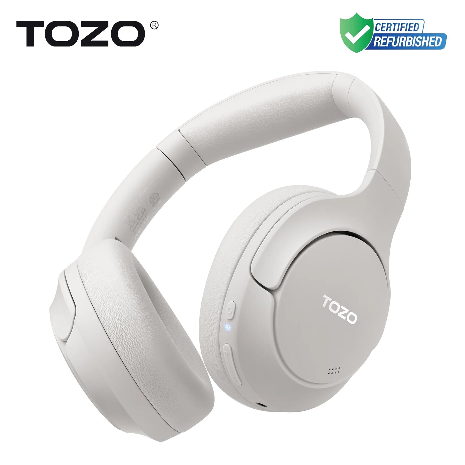 TOZO Refurbished Hi-Res Over Ear Headphones Hybrid ANC