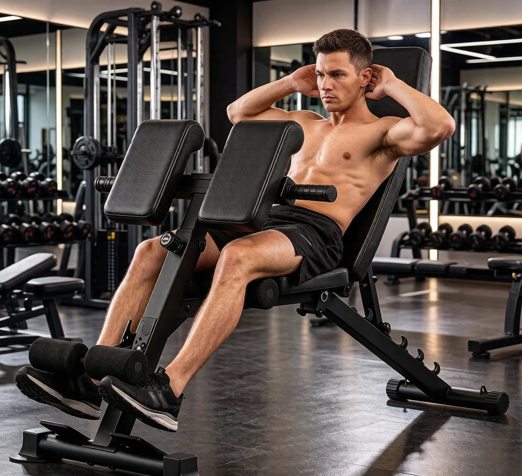 Adjustable Roman Chair Hyperextension Bench for Home Gym Strength Training