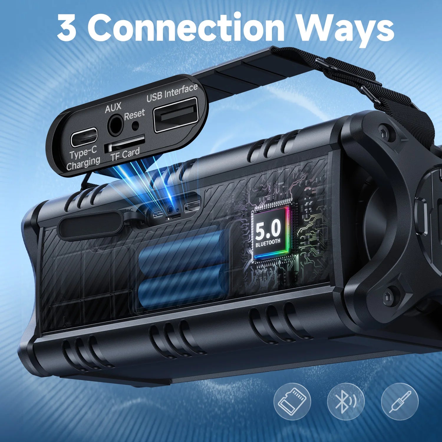 W King D8 Bluetooth Speaker 50W RMS IPX6
