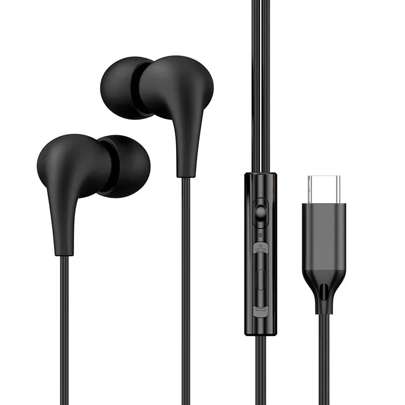 Type C 3.5mm Wired Headphones 9D HiFi In Ear Earphone Digital Chip Game Headset For iPhone Samsung Huawei Xiaomi With microphone