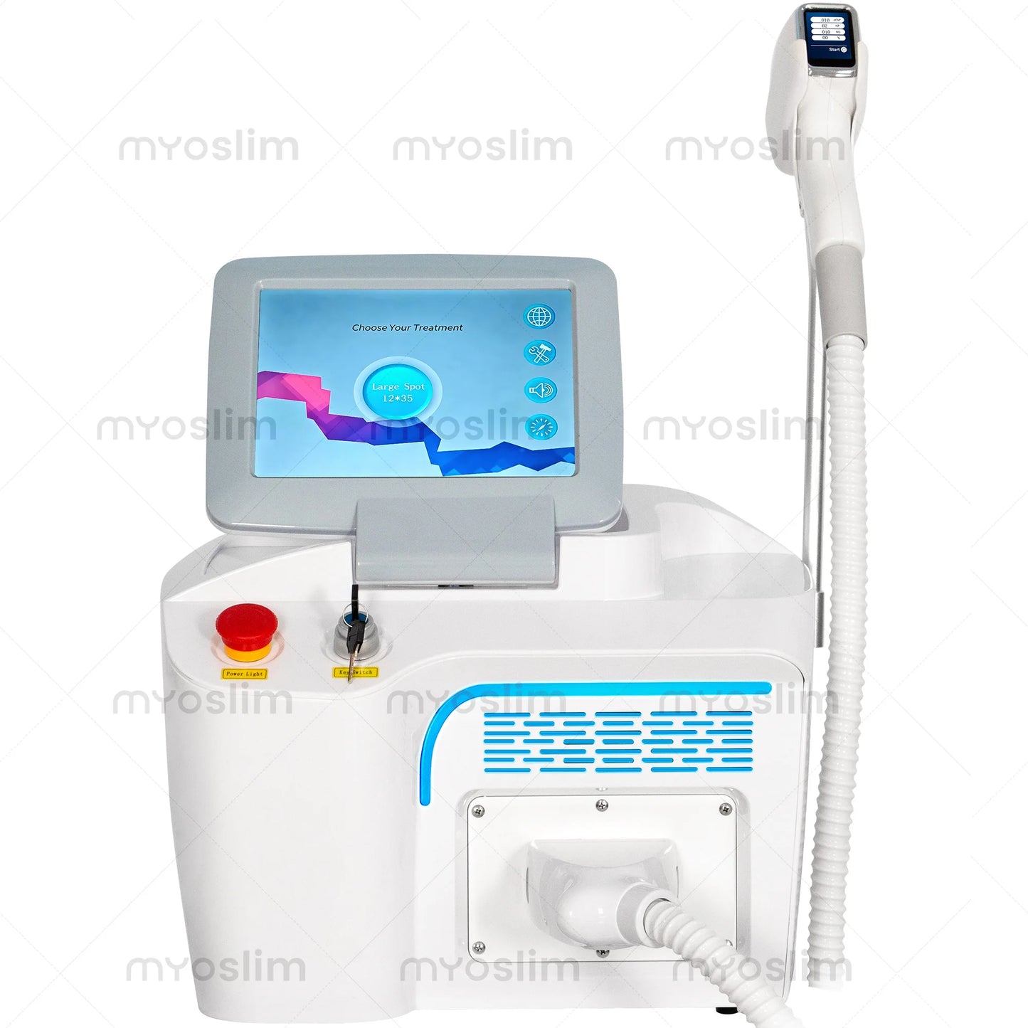 Portable FAC 10Bars 755 808 940 1064nm Diode Hair Removal Machine 60M Shots Ice Cooling Magnetic 3Tips Salon Epilator