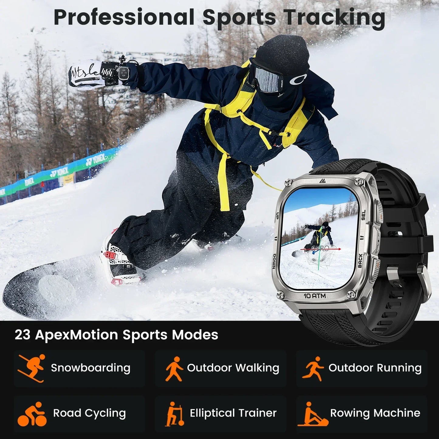 KOSPET Tank M4 Smart Watch With GPS And 24 7 Health Monitor