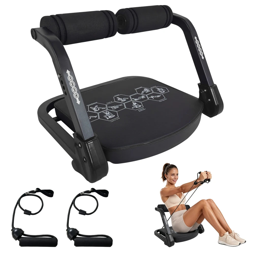 Core Trainer Abdominal Machine With Resistance Bands for Home Gym