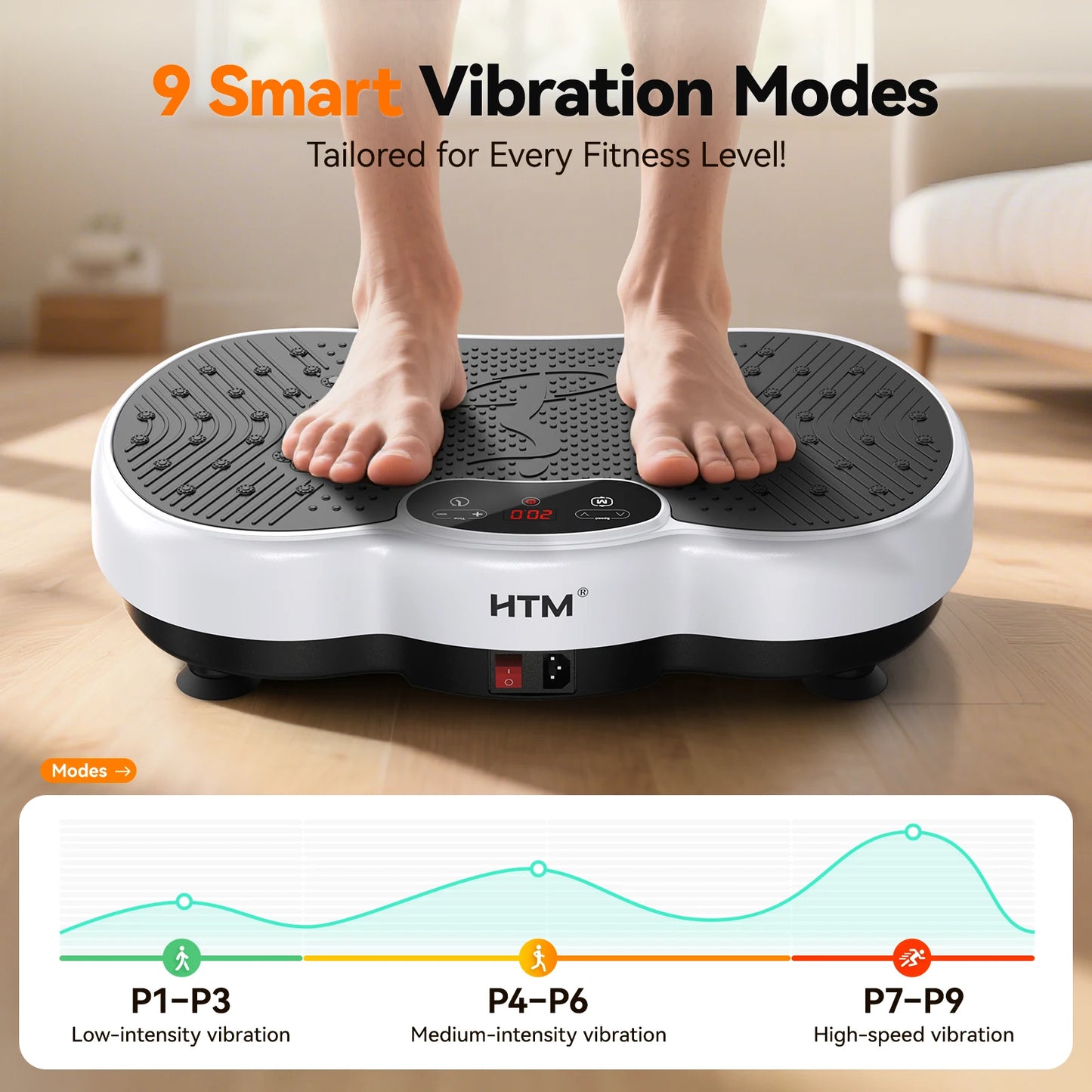 Vibration Plate Exercise Machine With Handles For Full Body Workout