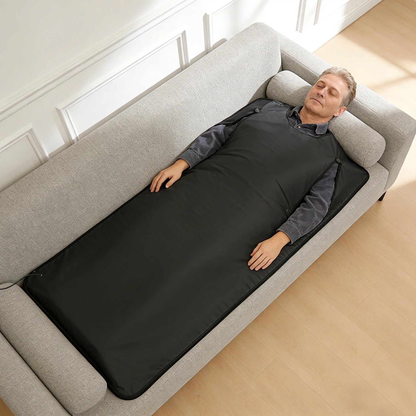 Oxford Cloth Infrared Sauna Blanket, Portable Home Spa with Temp Control 95-167°f & Timer Carry Bag for Detox Weight Loss