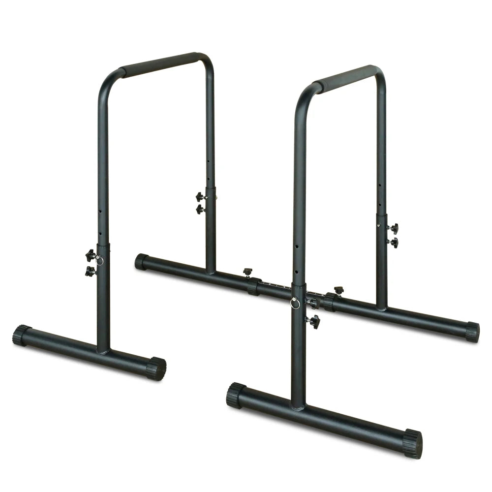 Adjustable Power Tower Dip Station with Detachable Folding Bench