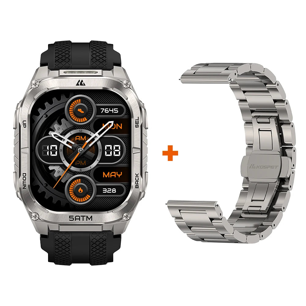KOSPET Rugged Smartwatch M4C With GPS Flashlight 5ATM Waterproof