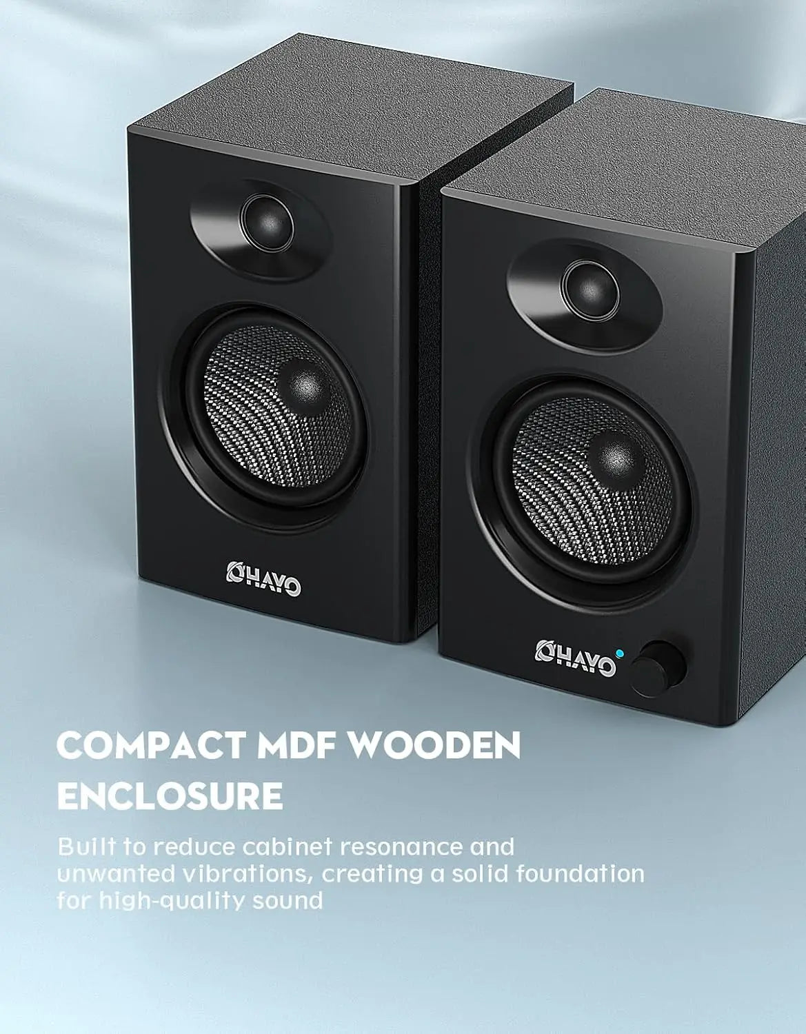 OHAYO Active Bluetooth 5.3 Bookshelf Speakers