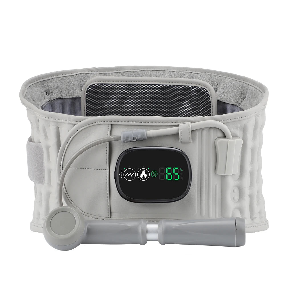Electric Lumbar Traction Device Heating Airbag Inflatable Decompression Back Belt Hot Compress Massage Waist Support Belt