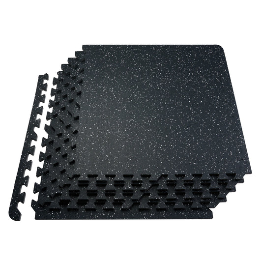 SucceBuy 0.56 Inch 25 Tiles Rubber Top with EVA Foam Thick Floor Mats