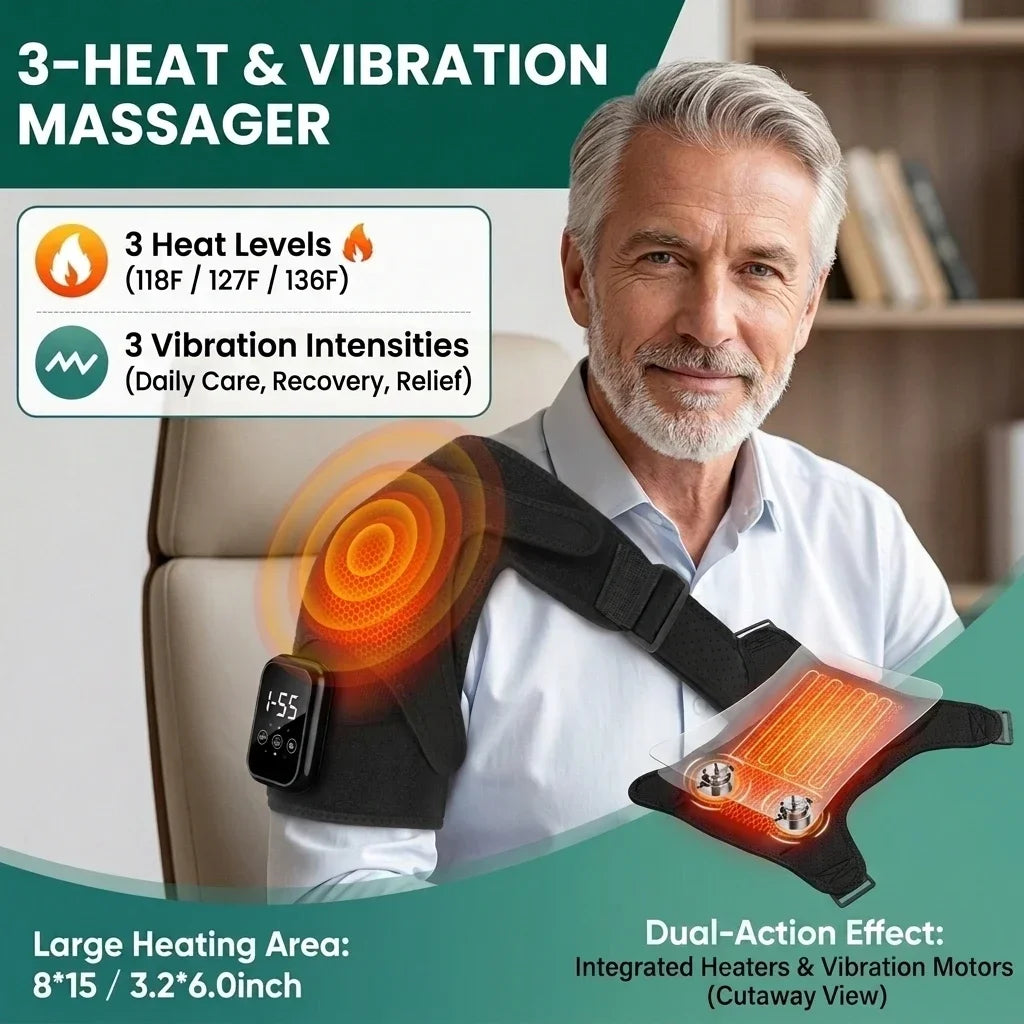 MsDear Electric Heating Massage Brace For Elbow Joint Pain Relief