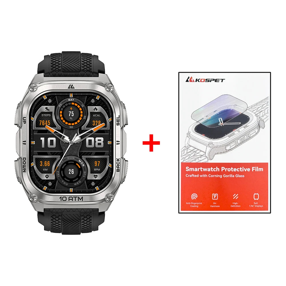 KOSPET Tank M4 Smartwatch Featuring GPS, 10ATM, 24 Hour Monitoring