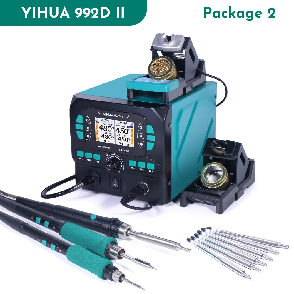 YIHUA 992D-II Precision Hot Air Soldering Station For Electronics Repair