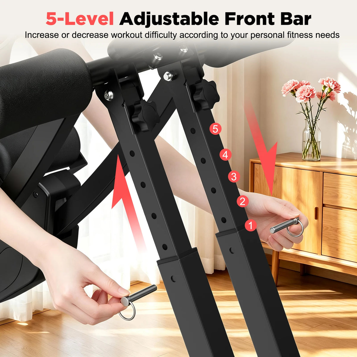Foldable Dual Track Ab Machine With Adjustable Resistance LCD Display