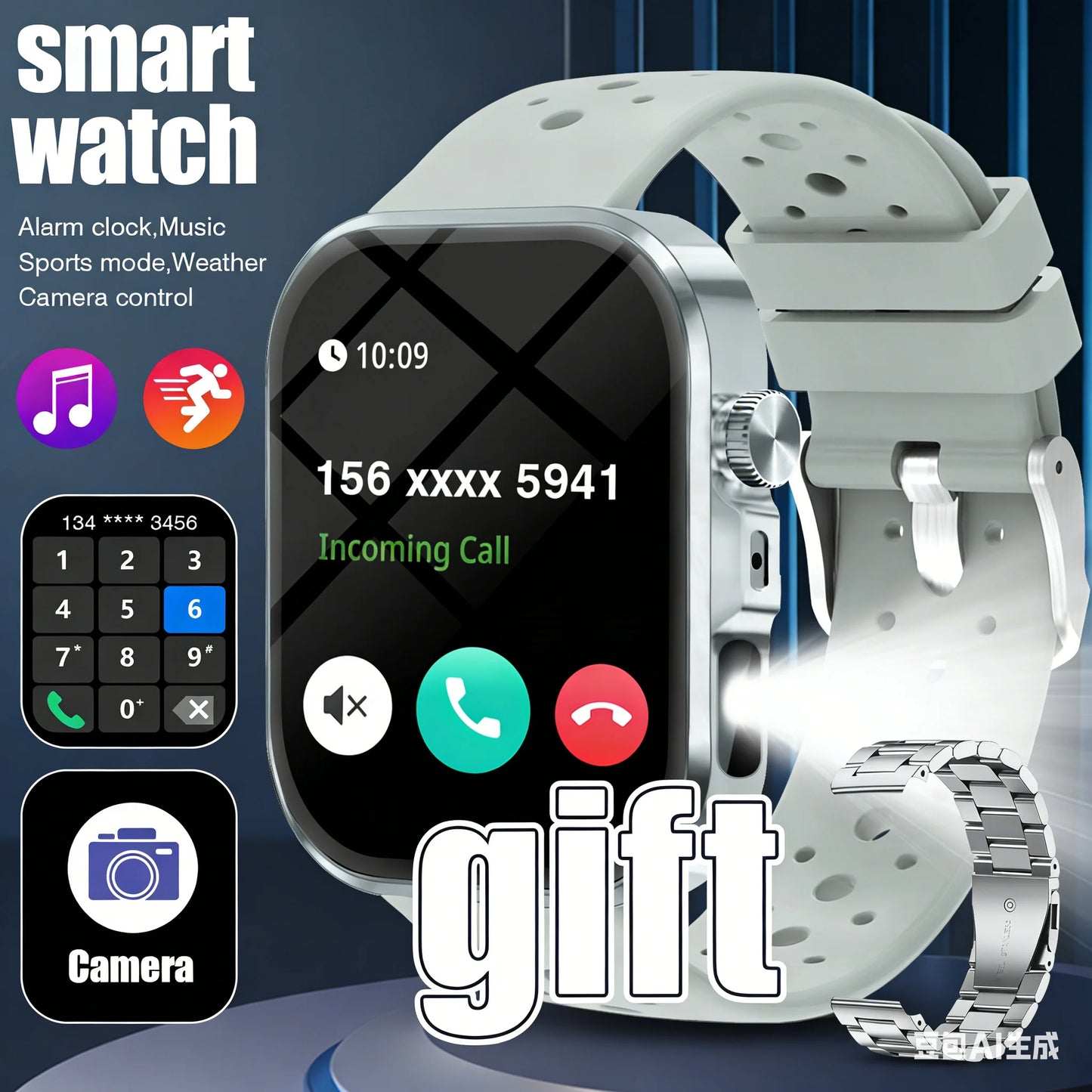 LOMAXFR Smartwatch Bluetooth Call Fitness Tracker With Multiple Modes
