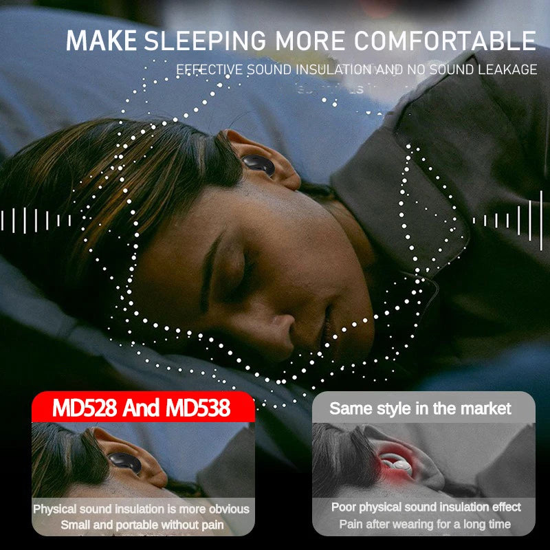 SHUKE Ultra Thin Sleep Headphones Bluetooth 5.3 Invisible Earbuds Waterproof