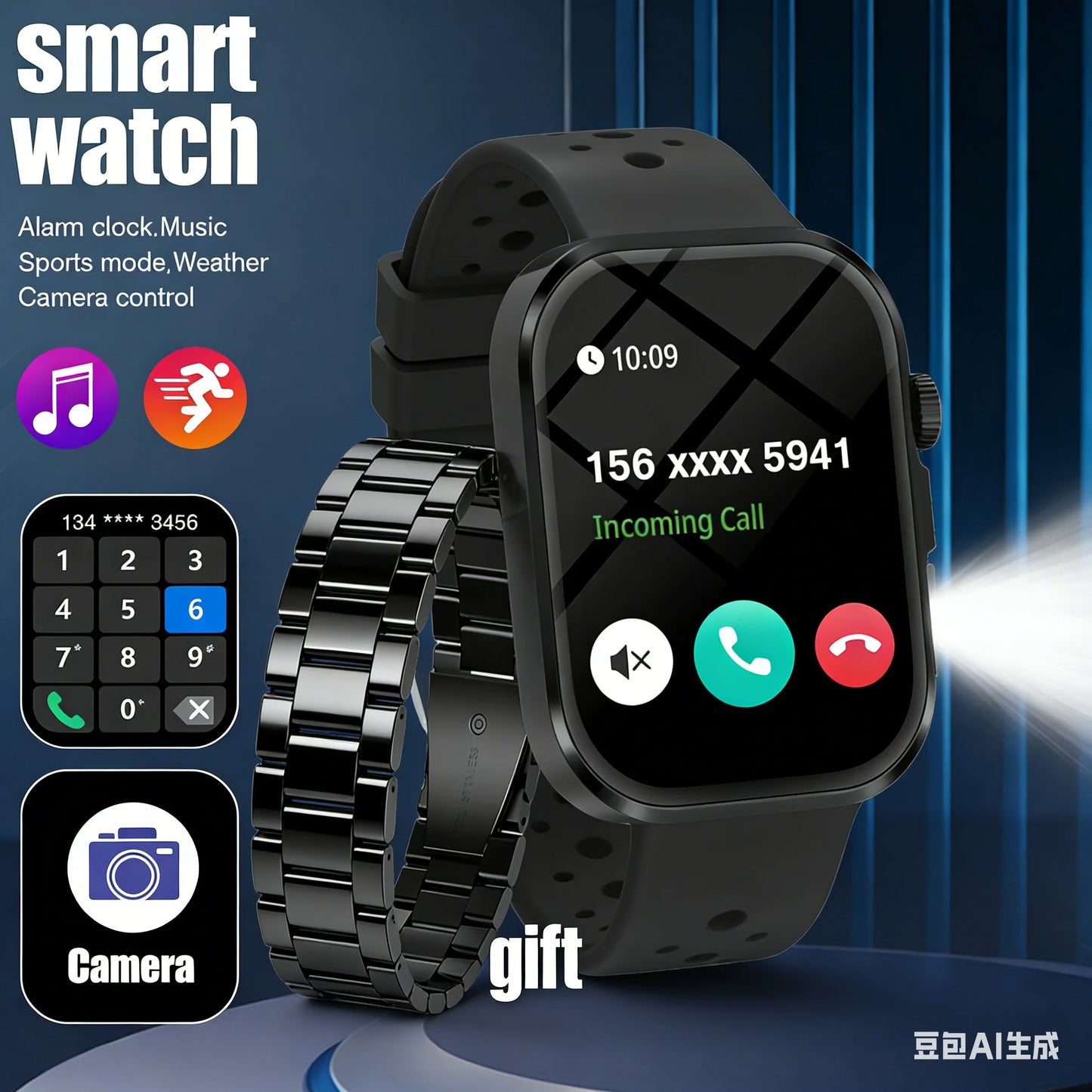 LOMAXFR Smartwatch Bluetooth Call Fitness Tracker With Multiple Modes
