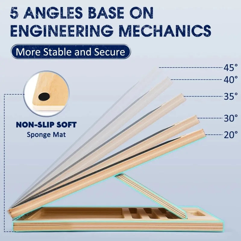 Adjustable Wooden Calf Stretching Slant Board for Leg Flexibility and Training