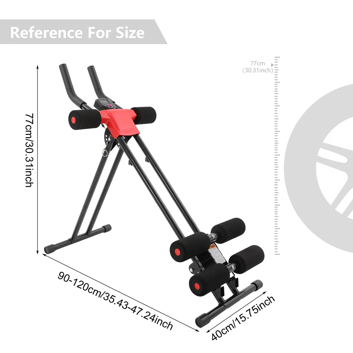 Ab Workout Equipment Adjustable Ab Trainer Machine With LCD Display